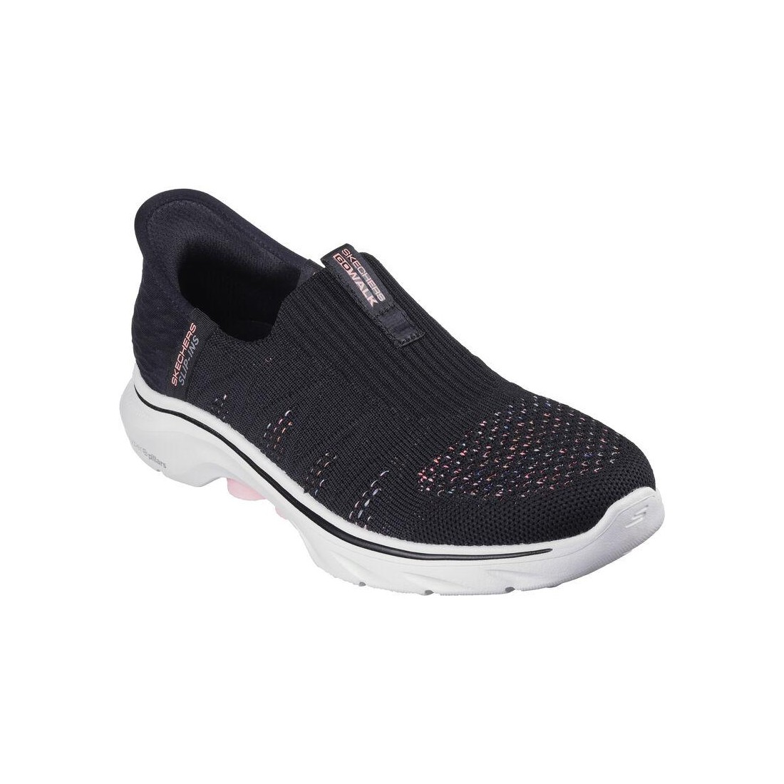 Giày Skechers Slip-Ins: Go Walk 7 - City Lights Nữ Đen