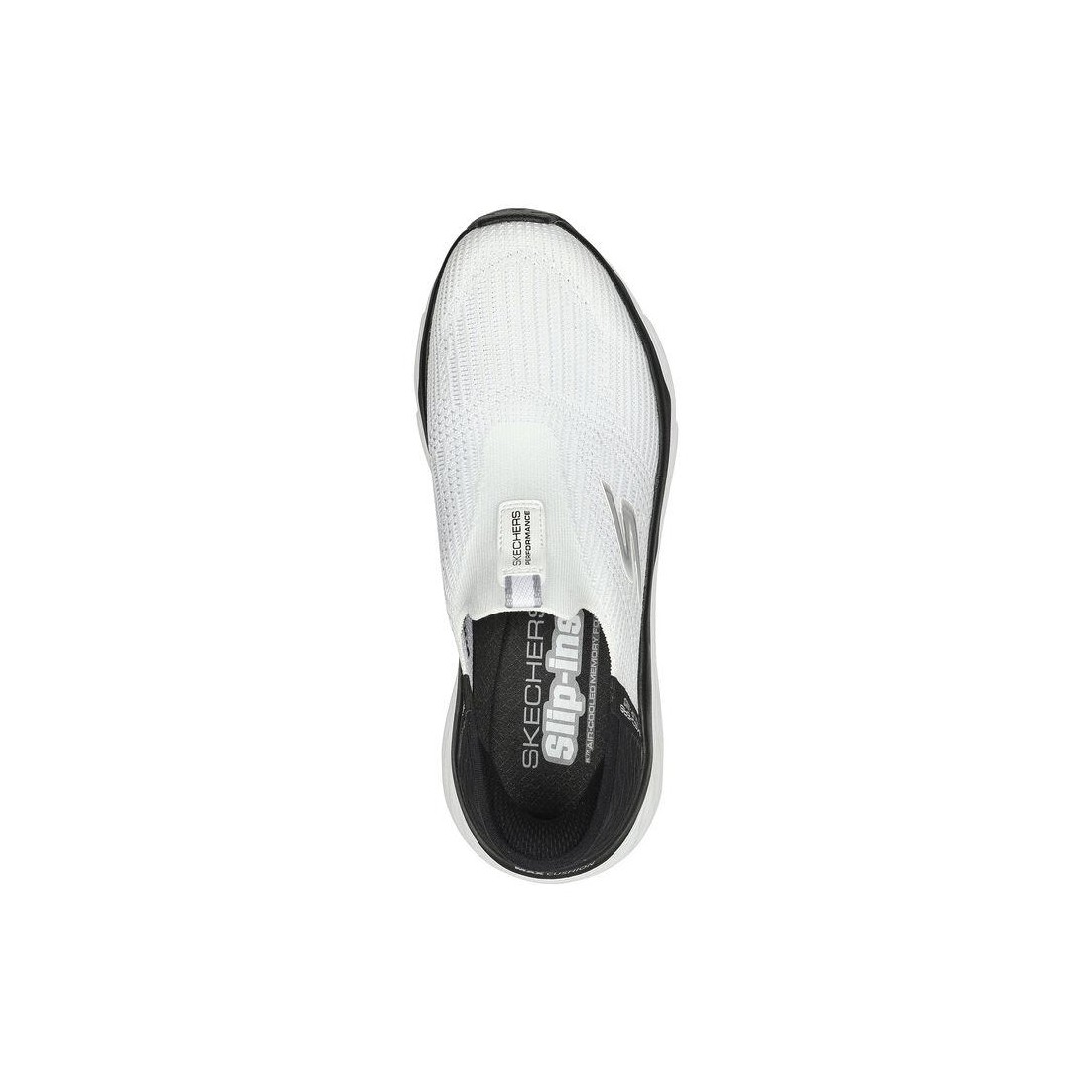 Giày Skechers Slip-Ins: Max Cushioning - Smooth Nữ Trắng Đen