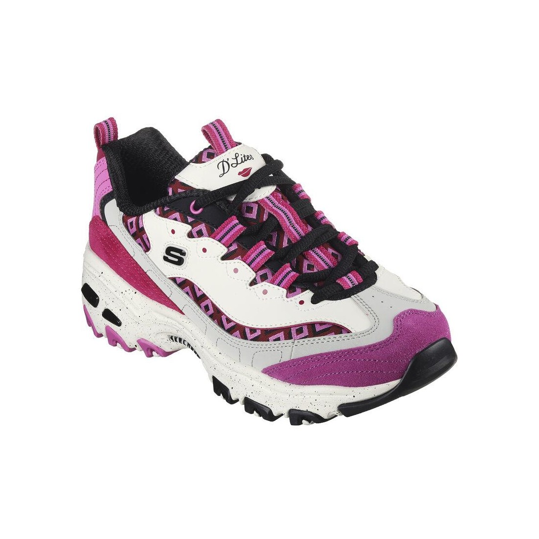 Giày Skechers Dvf: D'Lites - Cube Climb Nữ Hồng Trắng