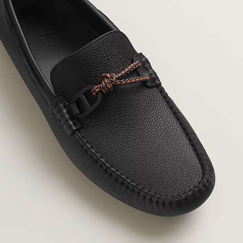 Giày Hermes Alessandro Loafer Nam Đen