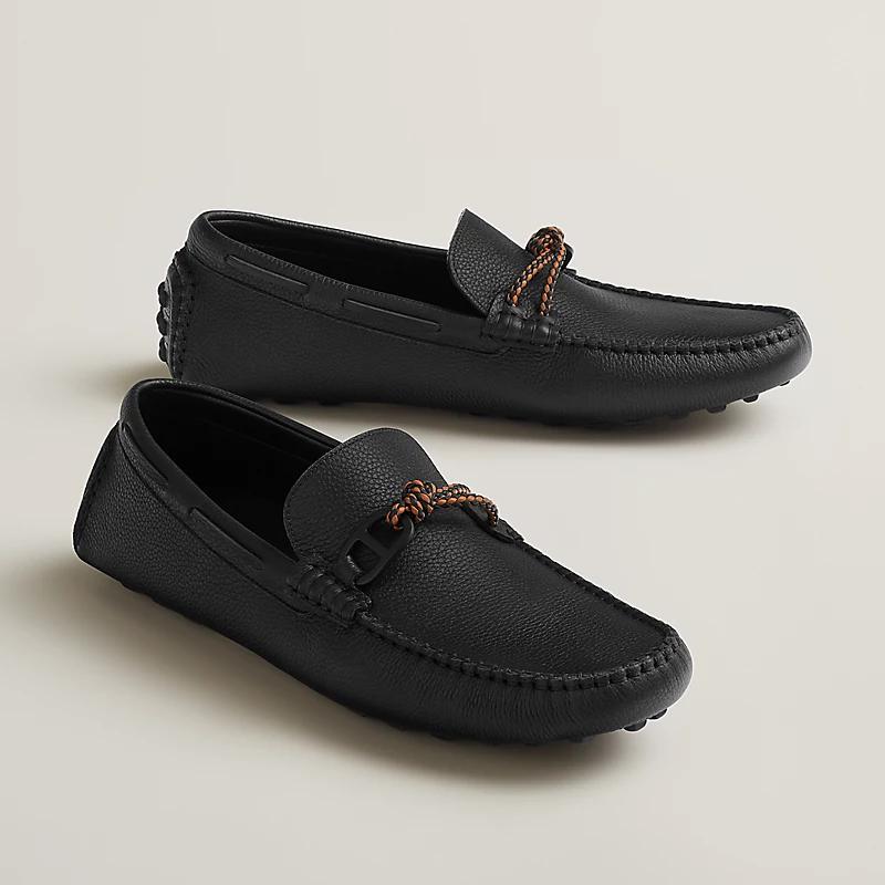 Giày Hermes Alessandro Loafer Nam Đen