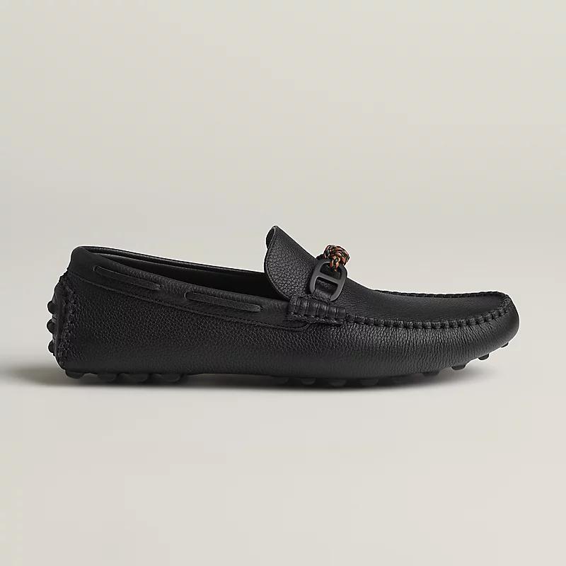 Giày Hermes Alessandro Loafer Nam Đen