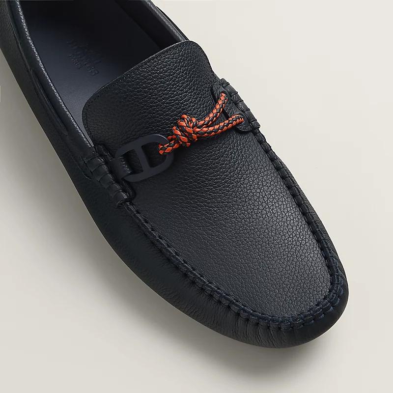 Giày Hermes Alessandro Loafer Nam Xanh Dương Đen