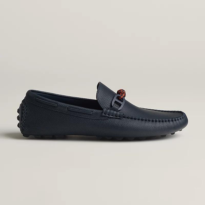 Giày Hermes Alessandro Loafer Nam Xanh Dương Đen