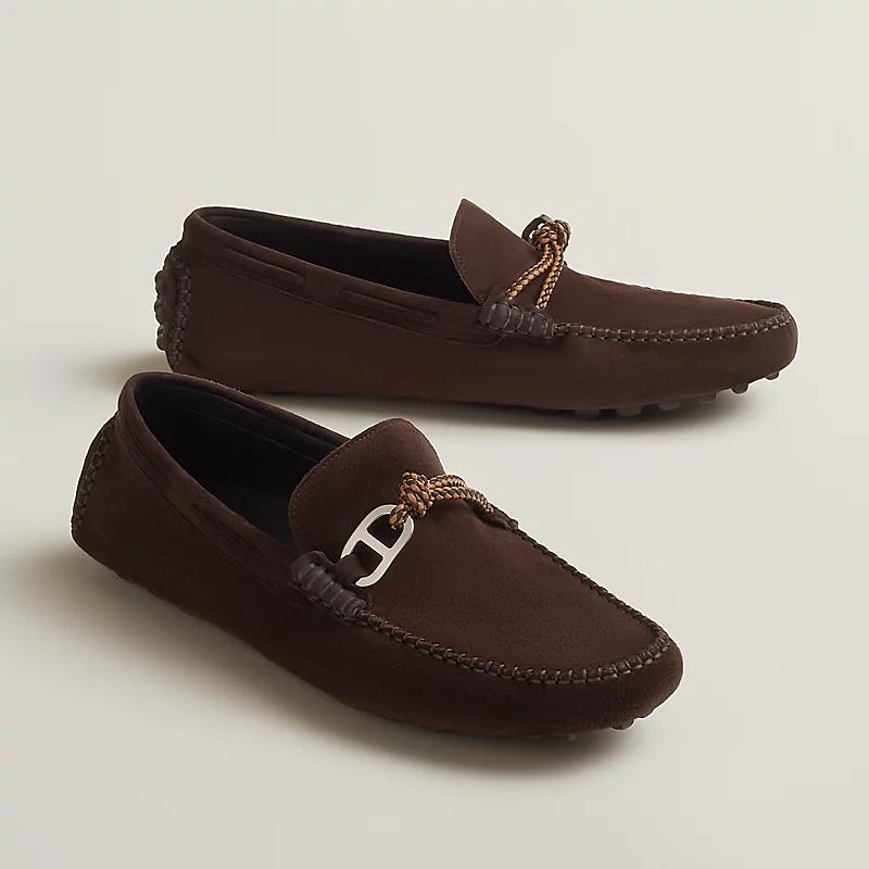 Giày Hermes Alessandro Loafer Nam Nâu