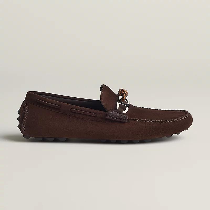 Giày Hermes Alessandro Loafer Nam Nâu