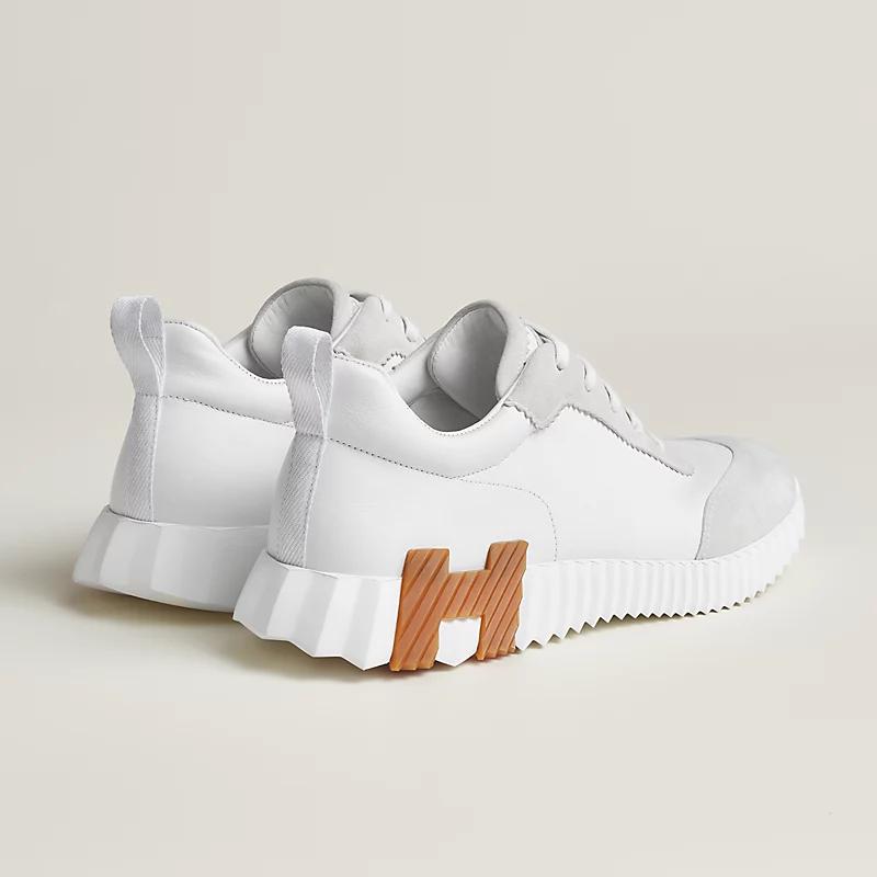 Giày Hermes Bouncing Sneaker Nam Xám Trắng Nâu