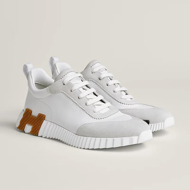 Giày Hermes Bouncing Sneaker Nam Xám Trắng Nâu