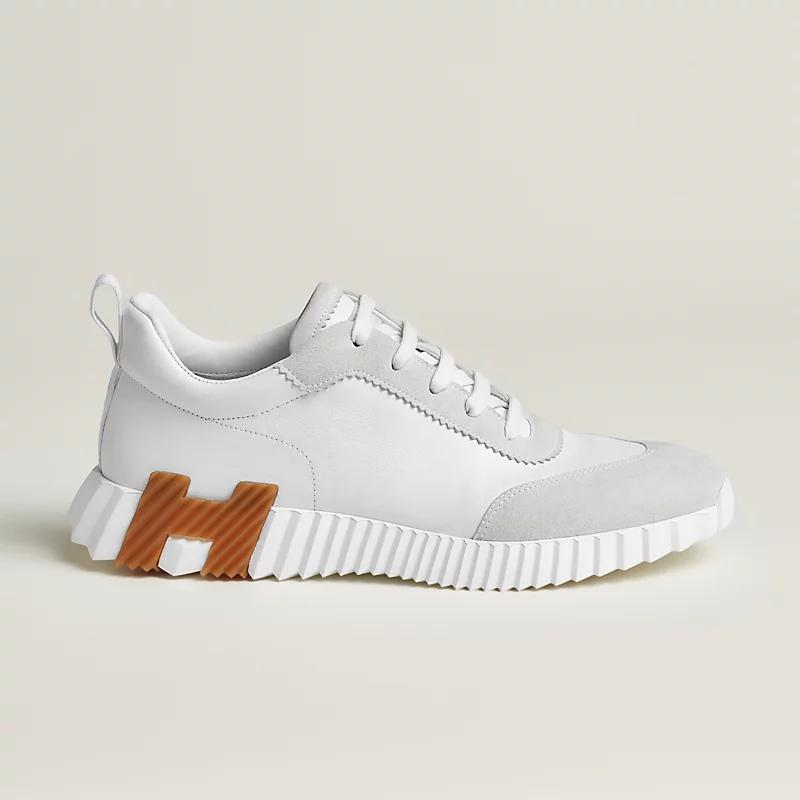 Giày Hermes Bouncing Sneaker Nam Xám Trắng Nâu