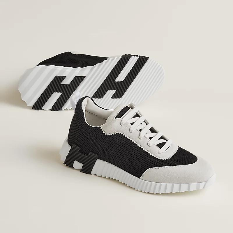 Giày Hermes Bouncing Sneaker Nam Trắng Đen