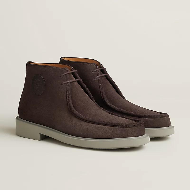 Giày Hermes Halfy Ankle Boot Nam Nâu