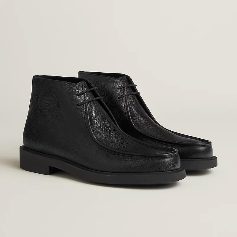 Giày Hermes Halfy Ankle Boot Nam Đen