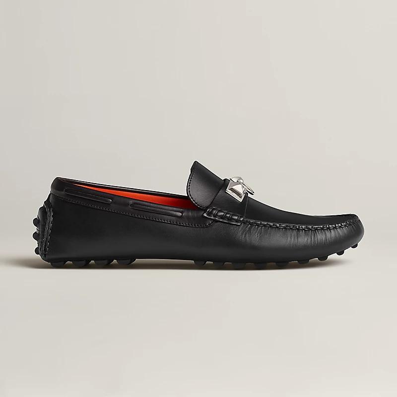 Giày Hermes Irving Loafer Nam Đen Bạc