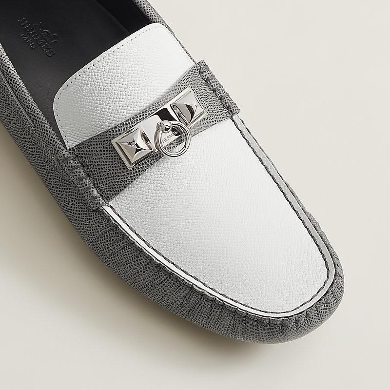 Giày Hermes Irving Loafer Nam Xám Trắng