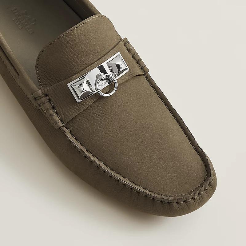 Giày Hermes Irving Loafer Nam Nâu Đậm