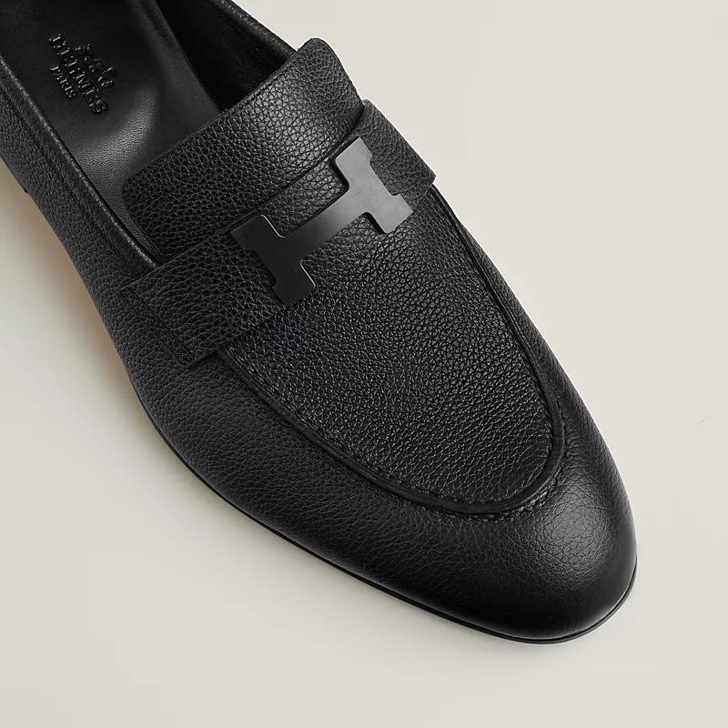 Giày Hermes Paris Loafer Nam Đen