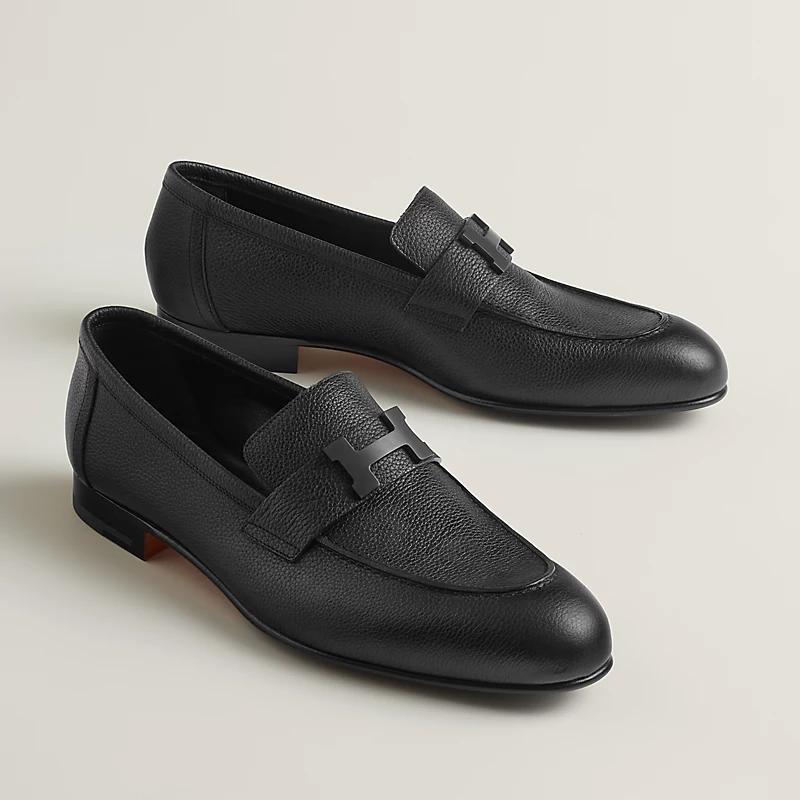 Giày Hermes Paris Loafer Nam Đen