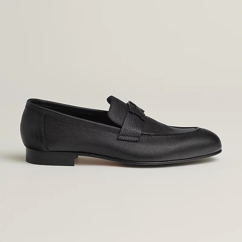 Giày Hermes Paris Loafer Nam Đen