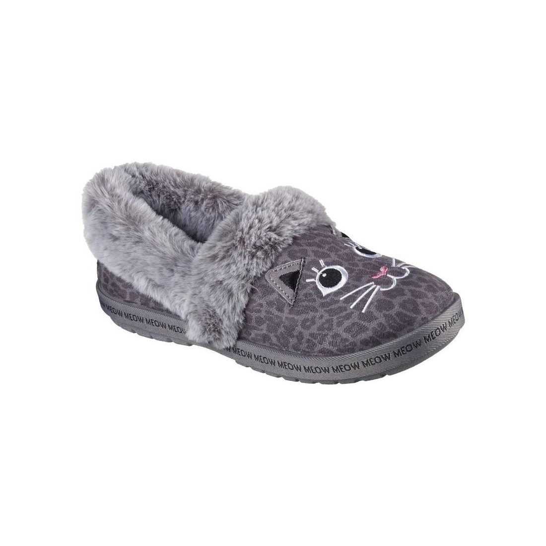 Giày Skechers Bobs Too Cozy - Jazzy Pawty Nữ Xám