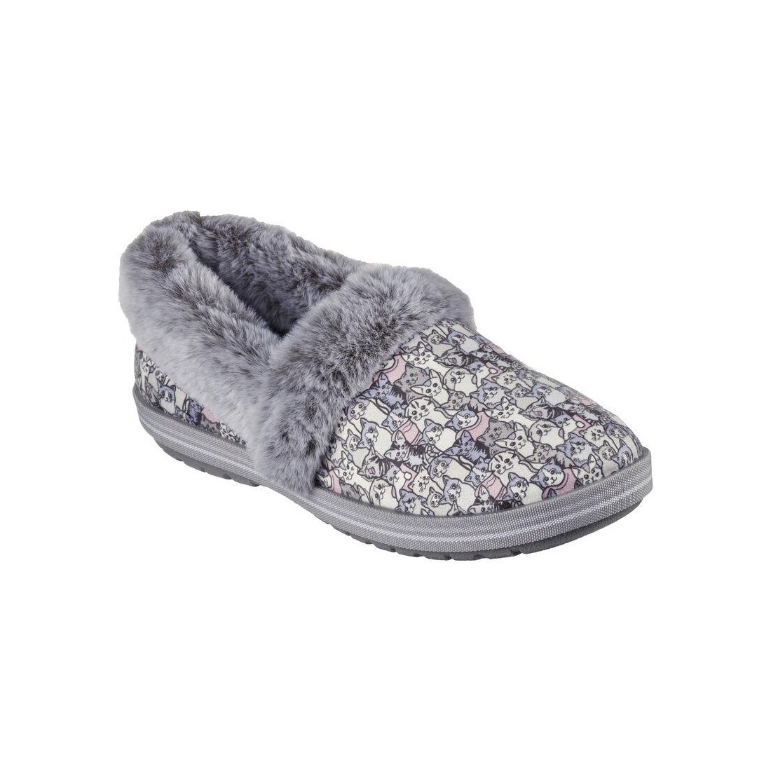 Giày Skechers Bobs Too Cozy - Purrty Lady Nữ Xám