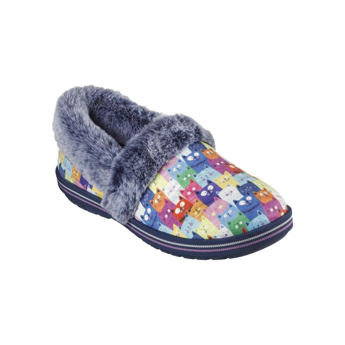 Giày Skechers Bobs Too Cozy - Rockstar Pawty Nữ Xanh Navy