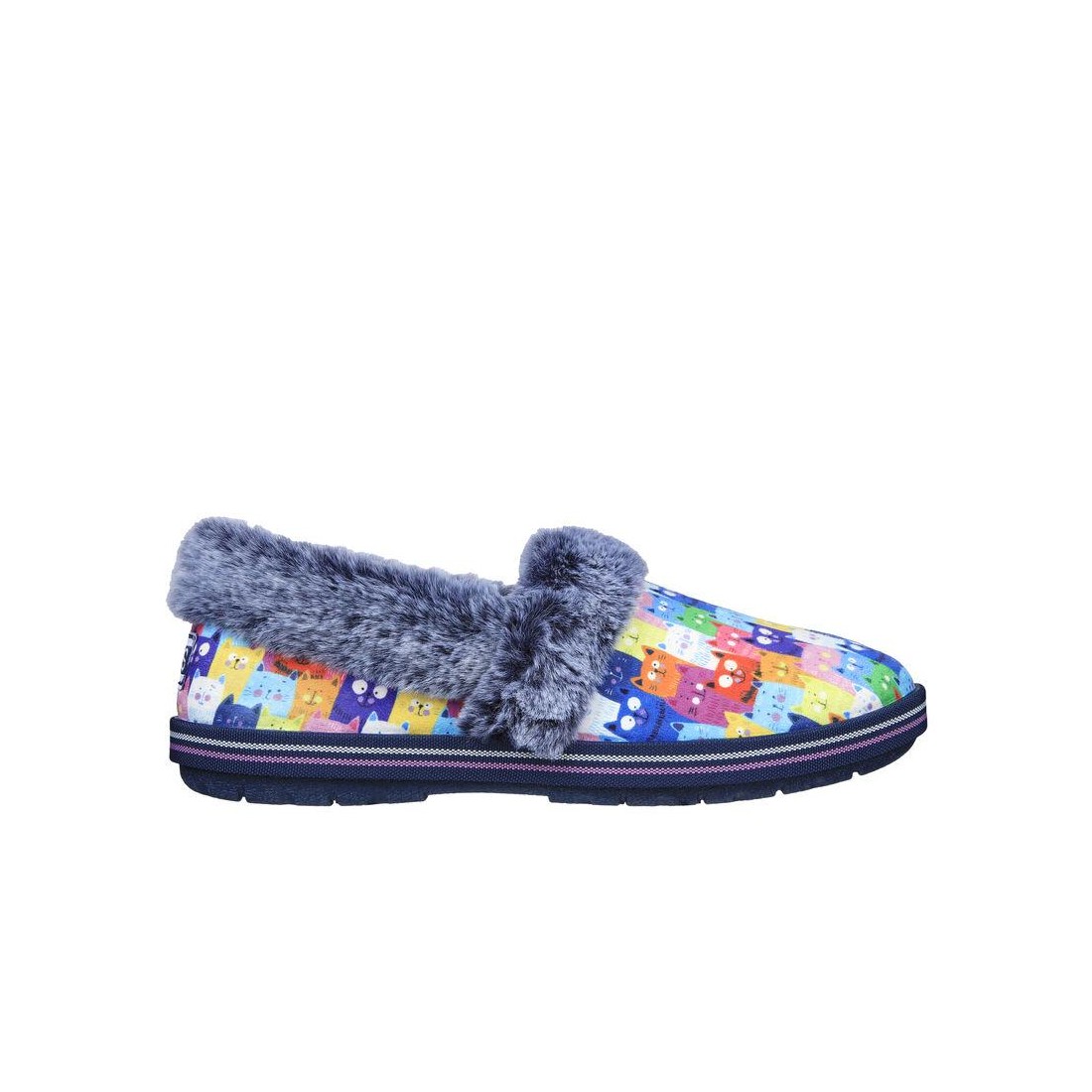 Giày Skechers Bobs Too Cozy - Rockstar Pawty Nữ Xanh Navy