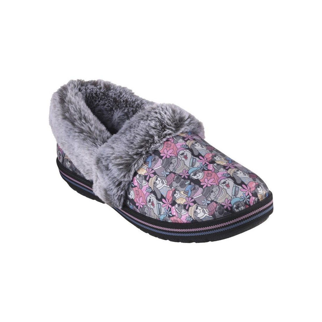 Giày Skechers Bobs Too Cozy - Dapper Pups Nữ Đen