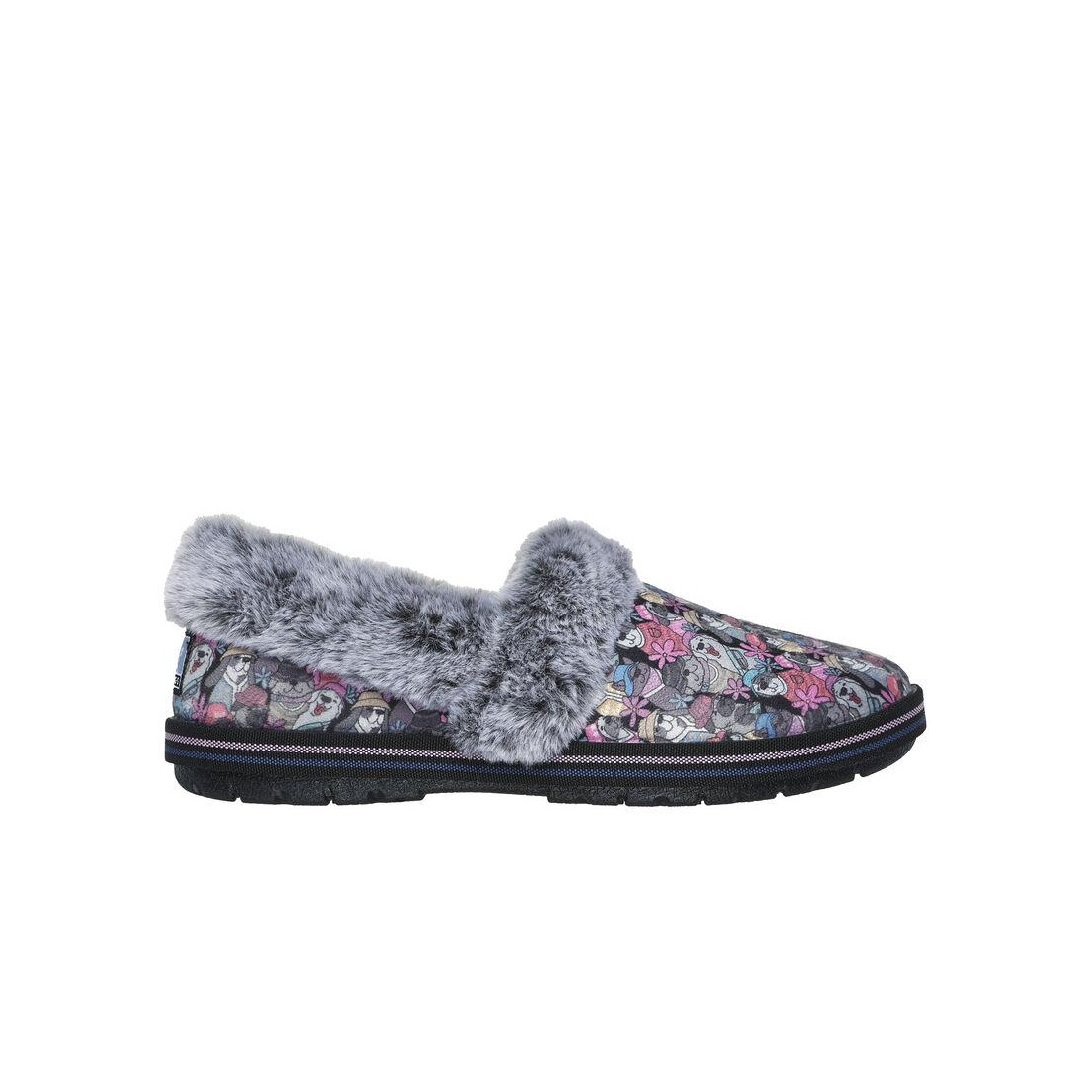 Giày Skechers Bobs Too Cozy - Dapper Pups Nữ Đen