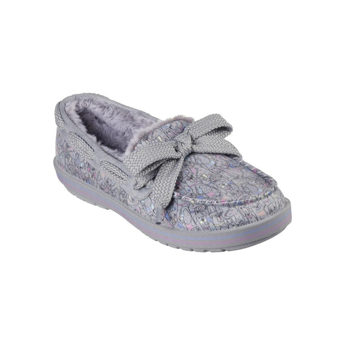 Giày Skechers Bobs Too Cozy - Doodle Parade Nữ Xám