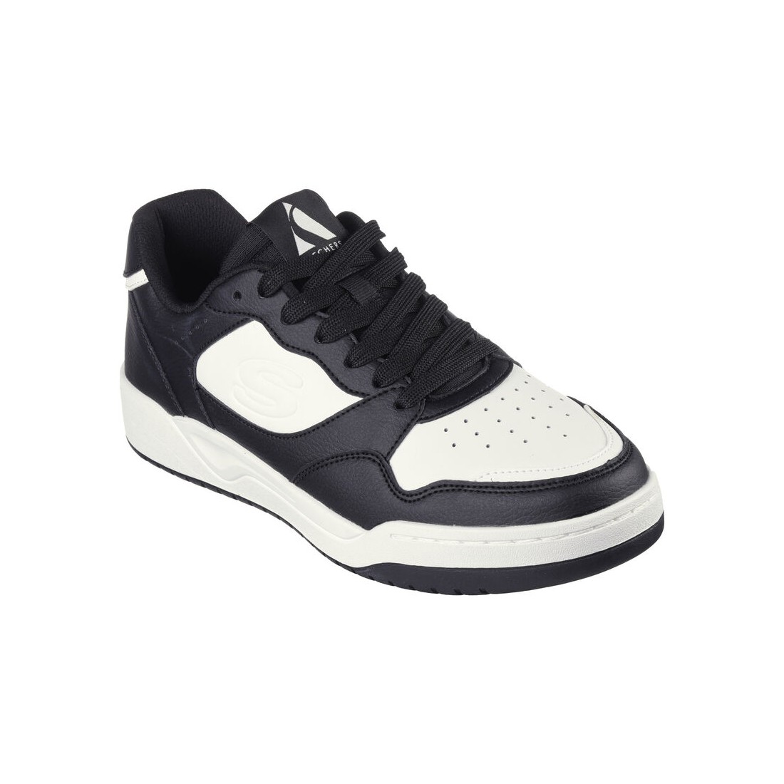 Giày Skechers Koopa - Volley Low Varsity Nam Đen Trắng