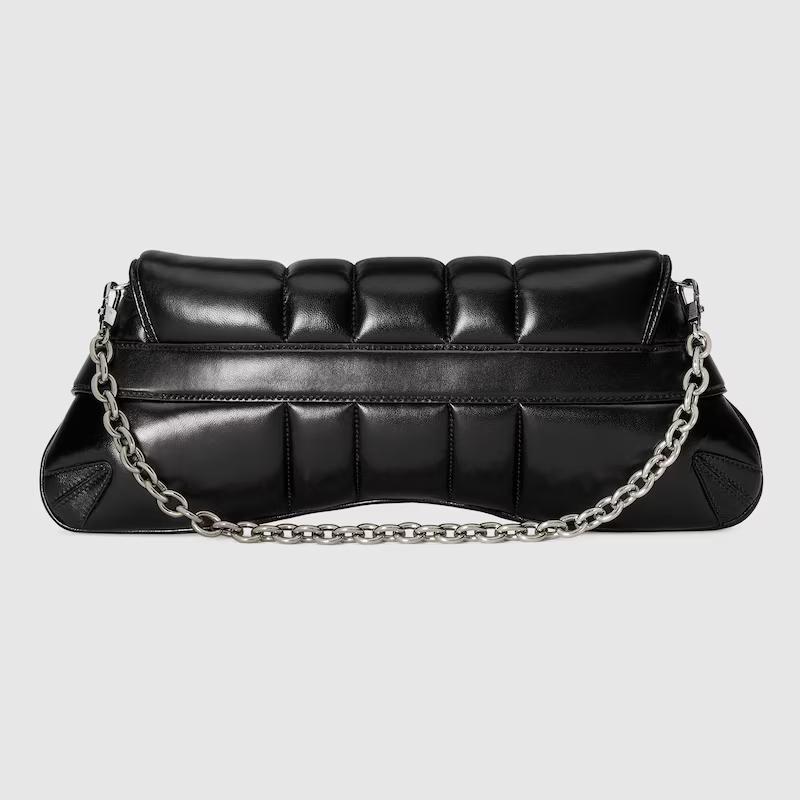 Túi Gucci Gucci Horsebit Chain Medium Shoulder Bag Nữ Đen