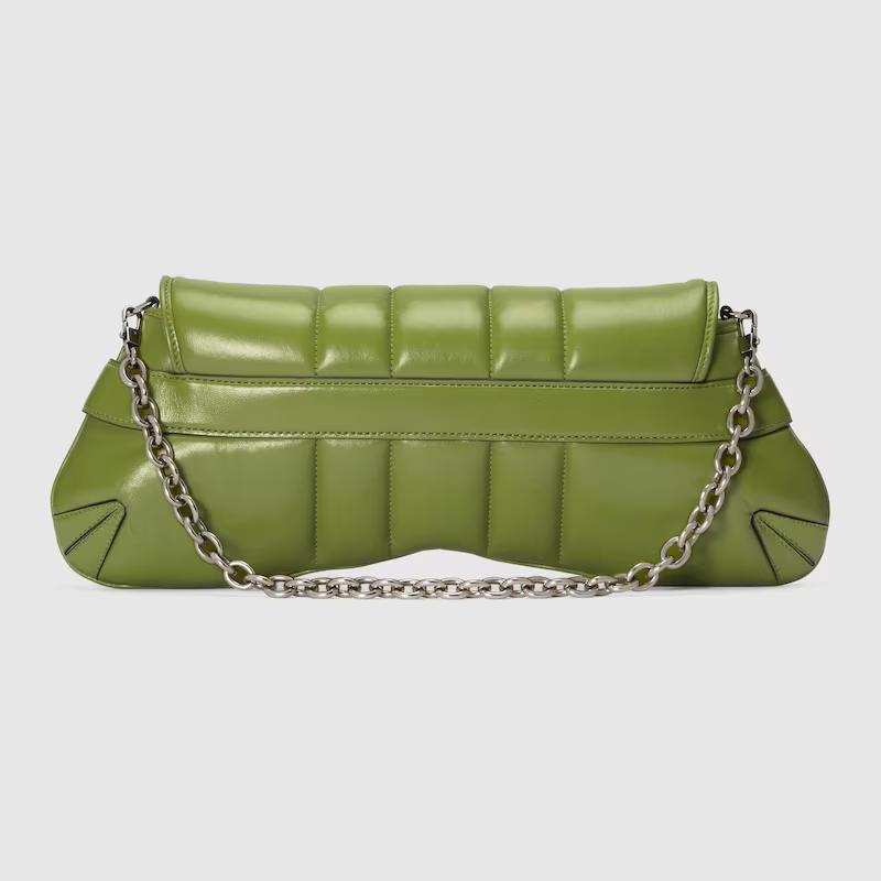 Túi Gucci Gucci Horsebit Chain Medium Shoulder Bag Nữ Xanh Lá