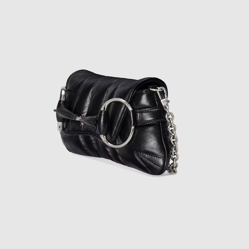 Túi Gucci Gucci Horsebit Chain Small Shoulder Bag Nữ Đen