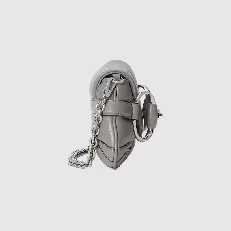 Túi Gucci Gucci Horsebit Chain Small Shoulder Bag Nữ Xám