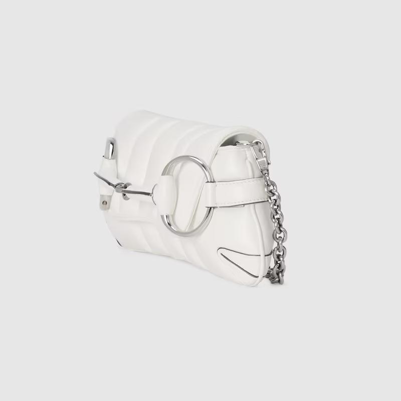 Túi Gucci Gucci Horsebit Chain Small Shoulder Bag Nữ Trắng