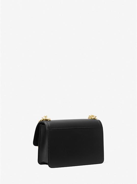 Túi Michael Kors Heather Extra-Small Leather Crossbody Bag Nữ Đen