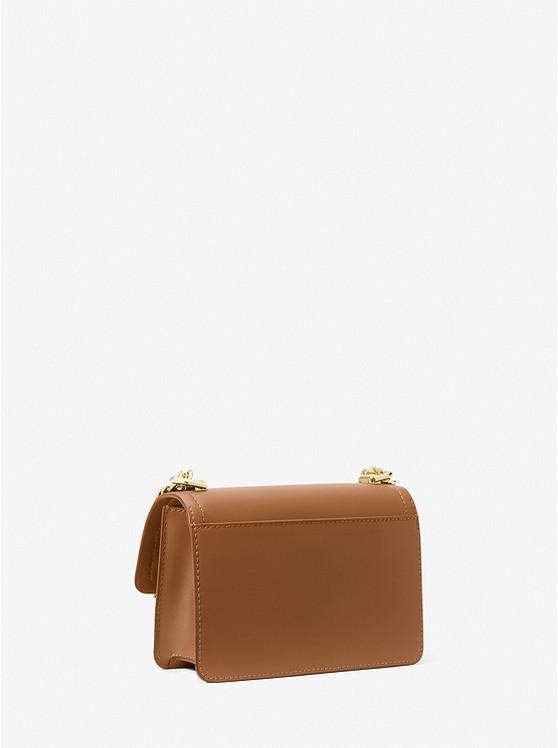 Túi Michael Kors Heather Extra-Small Leather Crossbody Bag Nữ Nâu