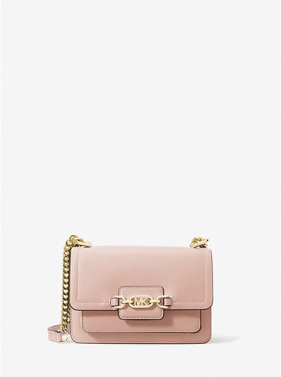 Túi Michael Kors Heather Extra-Small Leather Crossbody Bag Nữ Hồng Phấn