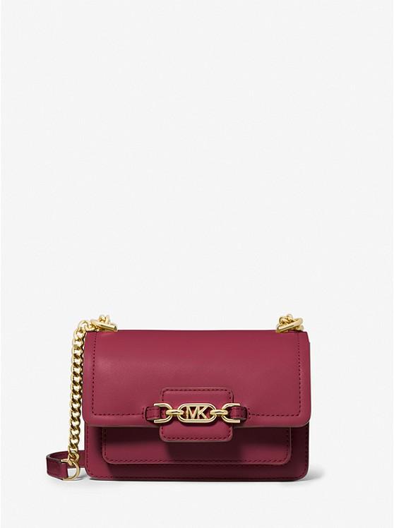 Túi Michael Kors Heather Extra-Small Leather Crossbody Bag Nữ Tím