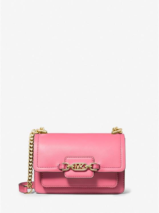 Túi Michael Kors Heather Extra-Small Leather Crossbody Bag Nữ Hồng