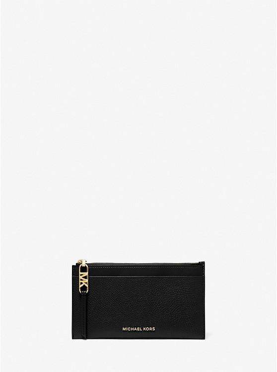 Túi Michael Kors Empire Large Pebbled Leather Card Case Nữ Đen