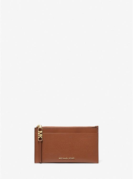 Túi Michael Kors Empire Large Pebbled Leather Card Case Nữ Nâu