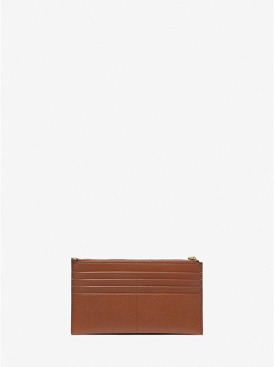 Túi Michael Kors Empire Large Pebbled Leather Card Case Nữ Nâu