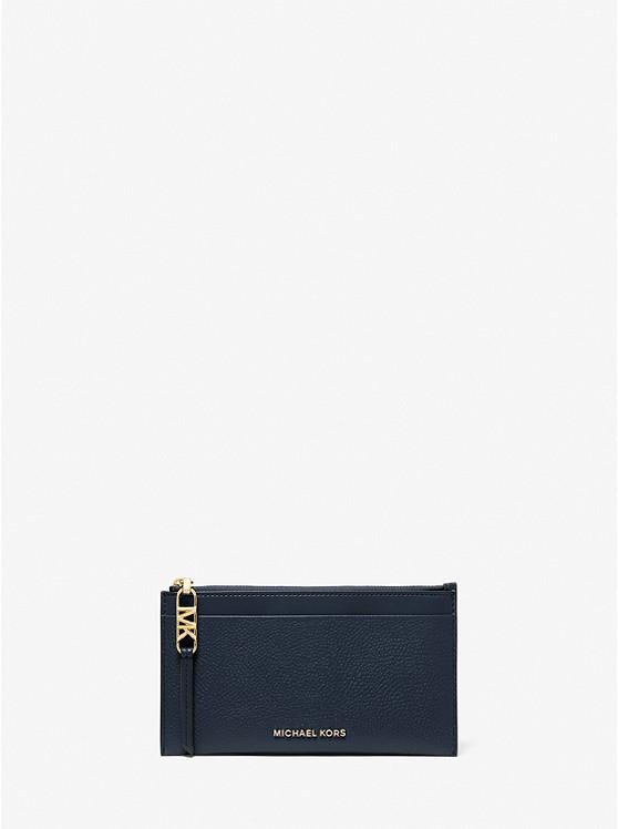 Túi Michael Kors Empire Large Pebbled Leather Card Case Nữ Xanh Navy