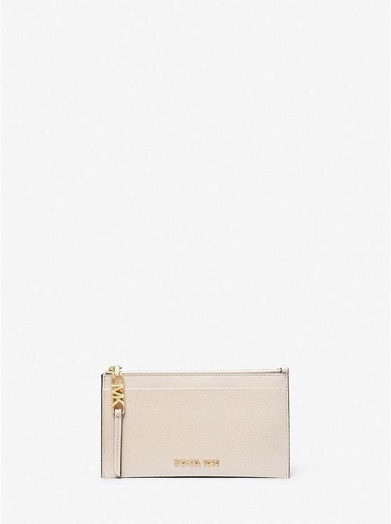 Túi Michael Kors Empire Large Pebbled Leather Card Case Nữ Kem