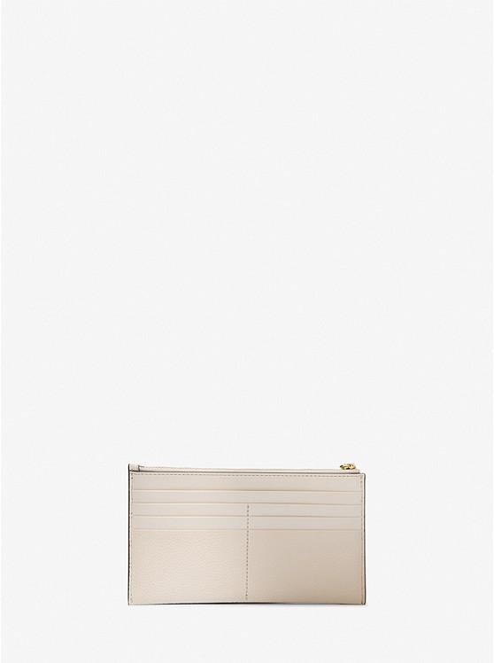 Túi Michael Kors Empire Large Pebbled Leather Card Case Nữ Kem