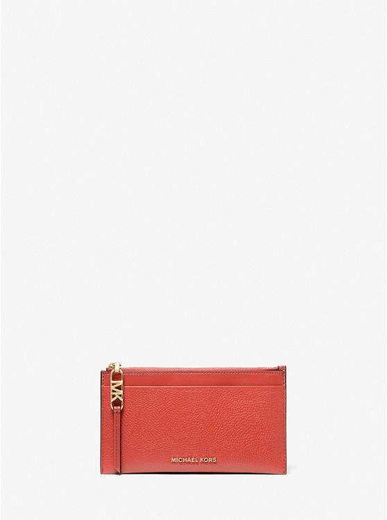 Túi Michael Kors Empire Large Pebbled Leather Card Case Nữ Cam