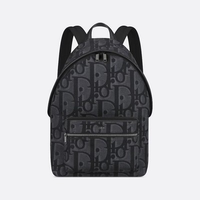 Túi Dior Rider Backpack Black Maxi Oblique Jacquard