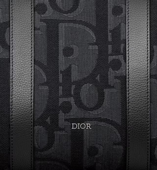 Túi Dior Weekender 40 Bag Black Maxi Oblique Jacquard