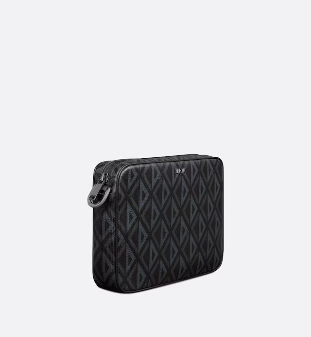 Túi Dior Saddle Triple Pouch Black Cd Diamond Canvas